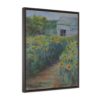 About The Path / Sunflowers for Wishes at Buttonwood Farm - Vertical Framed Premium Gallery Wrap Canvas