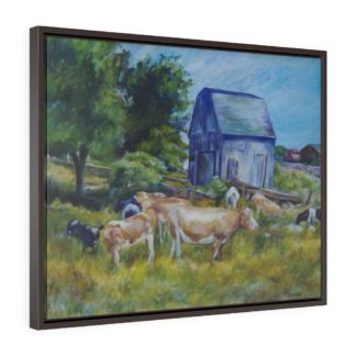 Guilford Dairy Farm - Horizontal Framed Premium Gallery Wrap Canvas