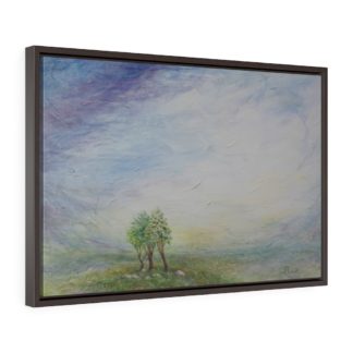 Before The Storm When Leaves Turn White - Horizontal Framed Premium Gallery Wrap Canvas