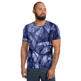 Sometimes I Get a Little Distracted... - All-Over Print Men's Athletic T-shirt (blue print)