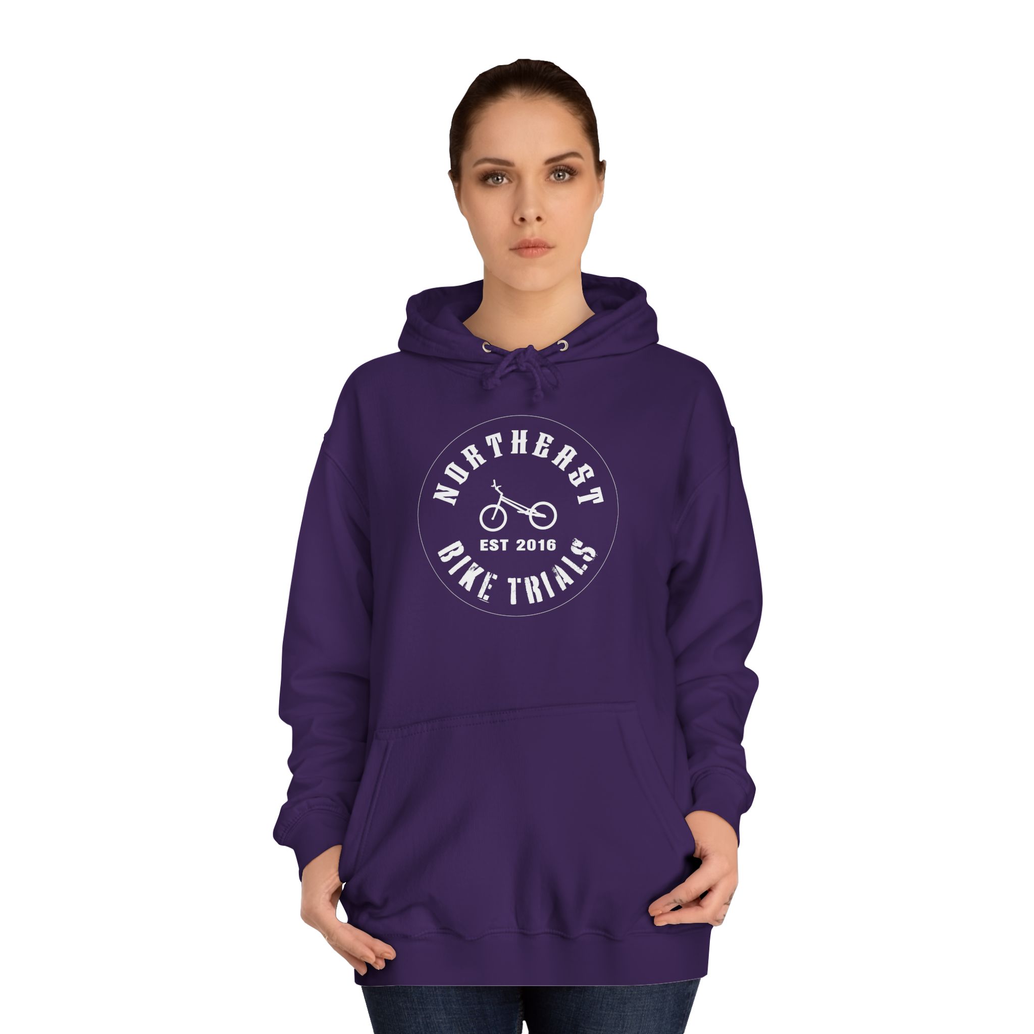 Northeast Bike Trials - Unisex College Hoodie - Image 20