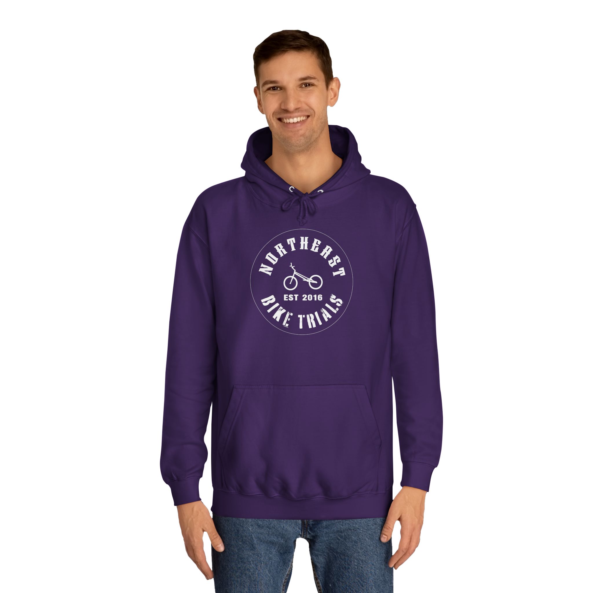 Northeast Bike Trials - Unisex College Hoodie - Image 19